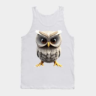 Cute owlet illustration sticker Tank Top